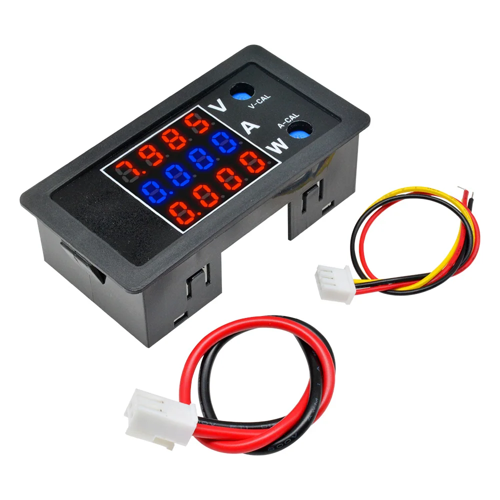 DC 0-100V 10A 1000W цифровой светодиодный Вольтметр Амперметр ваттметр Напряжение ток Питание энергии метр тестер с ЖК-экраном звуковой сигнал тревоги монитор