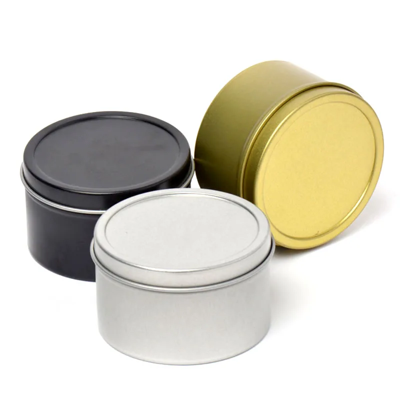 

12Pcs Round Metal Tin Box Candle Jars For Cream Balm Nail Cosmetic Sample Container With Window Refillable Bottles Mini Tea Cans