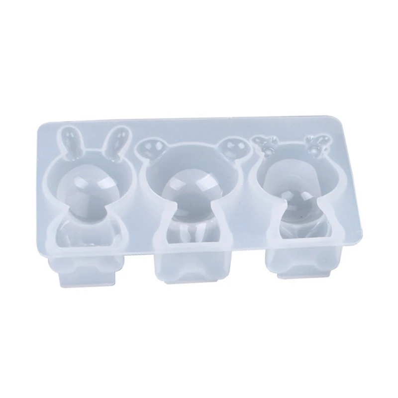 

DIY Crafts Decoration Crystal Epoxy Resin Mold Bear Doll Ornament Silicone Mould