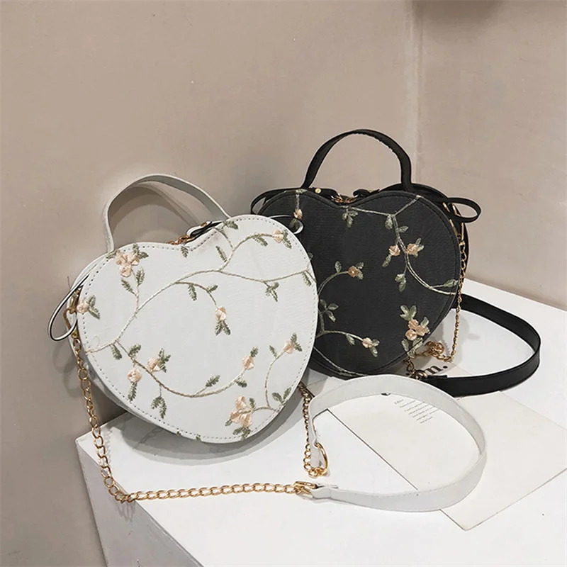 

Кружевная круглая сумочка из ПУ кожи, с цепочкой