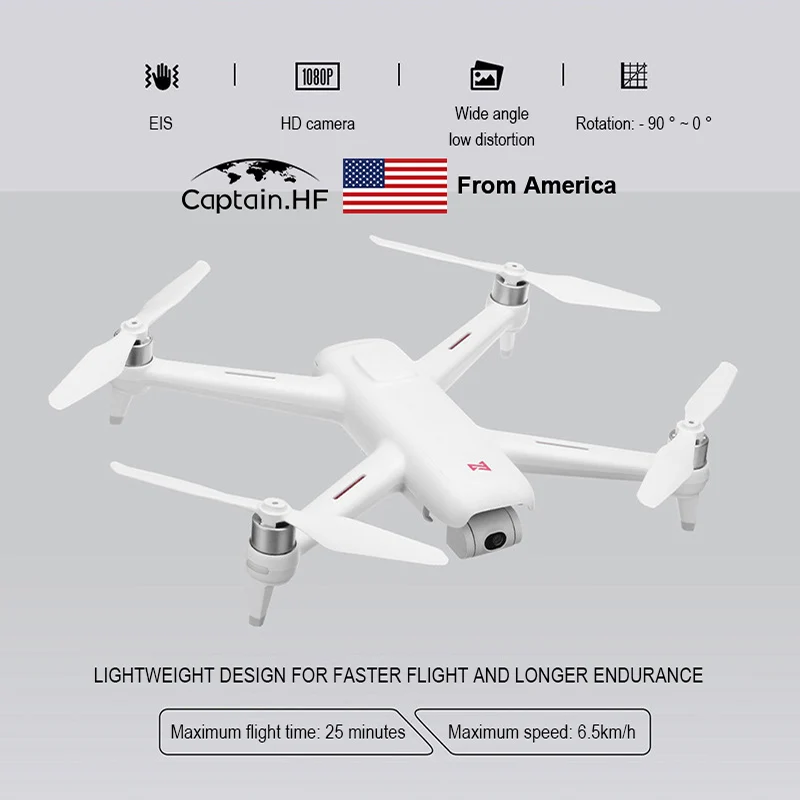 US Captain FIMI A3 UAV HD с Аэрофотосъемкой Интеллектуальный Самолет 4K Камера HDR Видео GPS RC