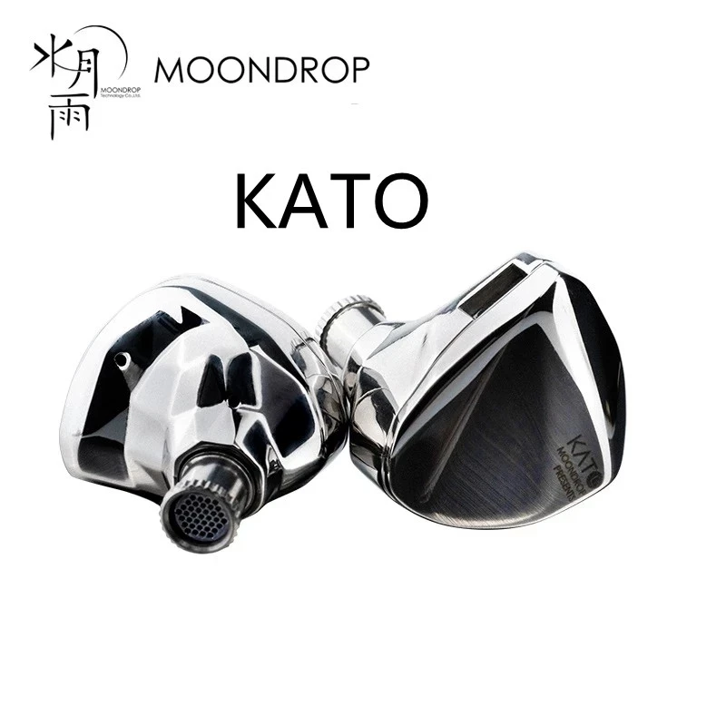 

MoonDrop KATO Dynamic Hifi Music Moniotor Audiophile Earphones Replaceable Sound Nozzle Detachable 0.78 2Pin Standard Cable
