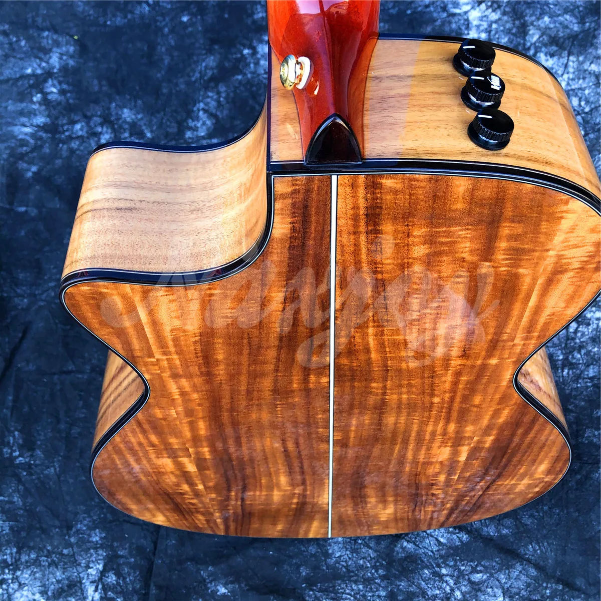 

All Koa wood K24ce Type Acoustic Guitar,Ebony Fingerboard Electric EQ Guitar,Real Photos