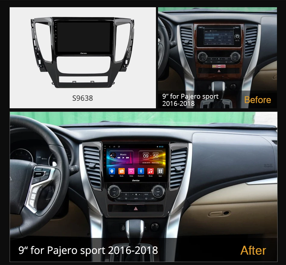 Ownice 9-дюймовый Octa Core DSP 360 Panorama Android10.0 автомобильный GPS-радиоплеер для Mitsubishi Pajero Sport 3