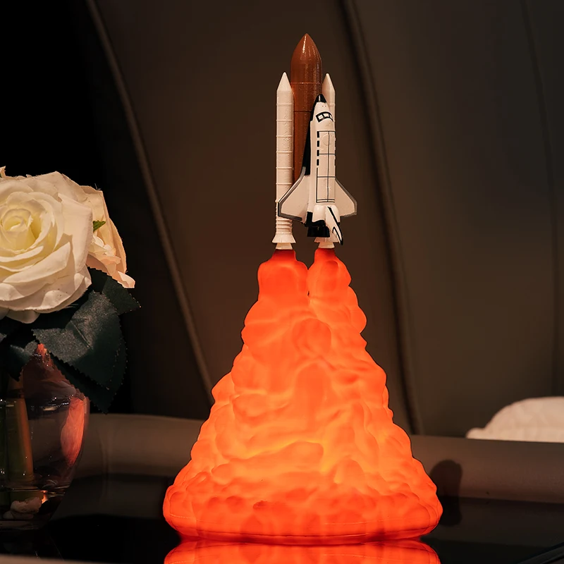 Новинка 2019 Прямая поставка 3D печать Космический Шаттл лампа перезаряжаемый