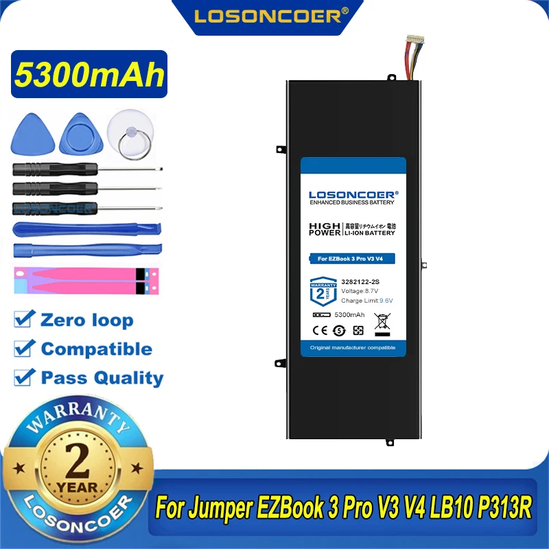 3282122 2S 5300 мА/ч Батарея для джемпер EZBook 3 Pro V3 V4 LB10 P313R WTL 3687265 HW 3587265P 3585269 7 линий и 8