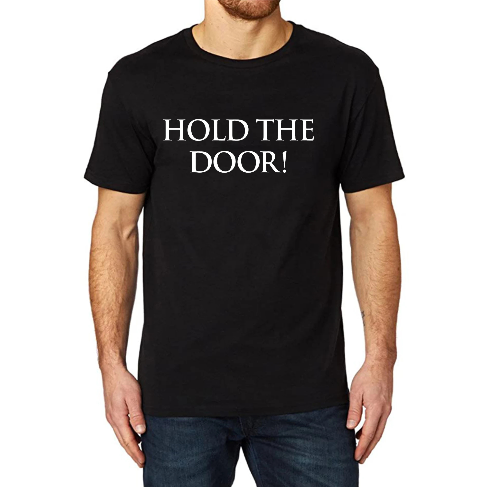 

Lyprerazy Men's HOLD THE DOOR Funny Printed T-Shirt
