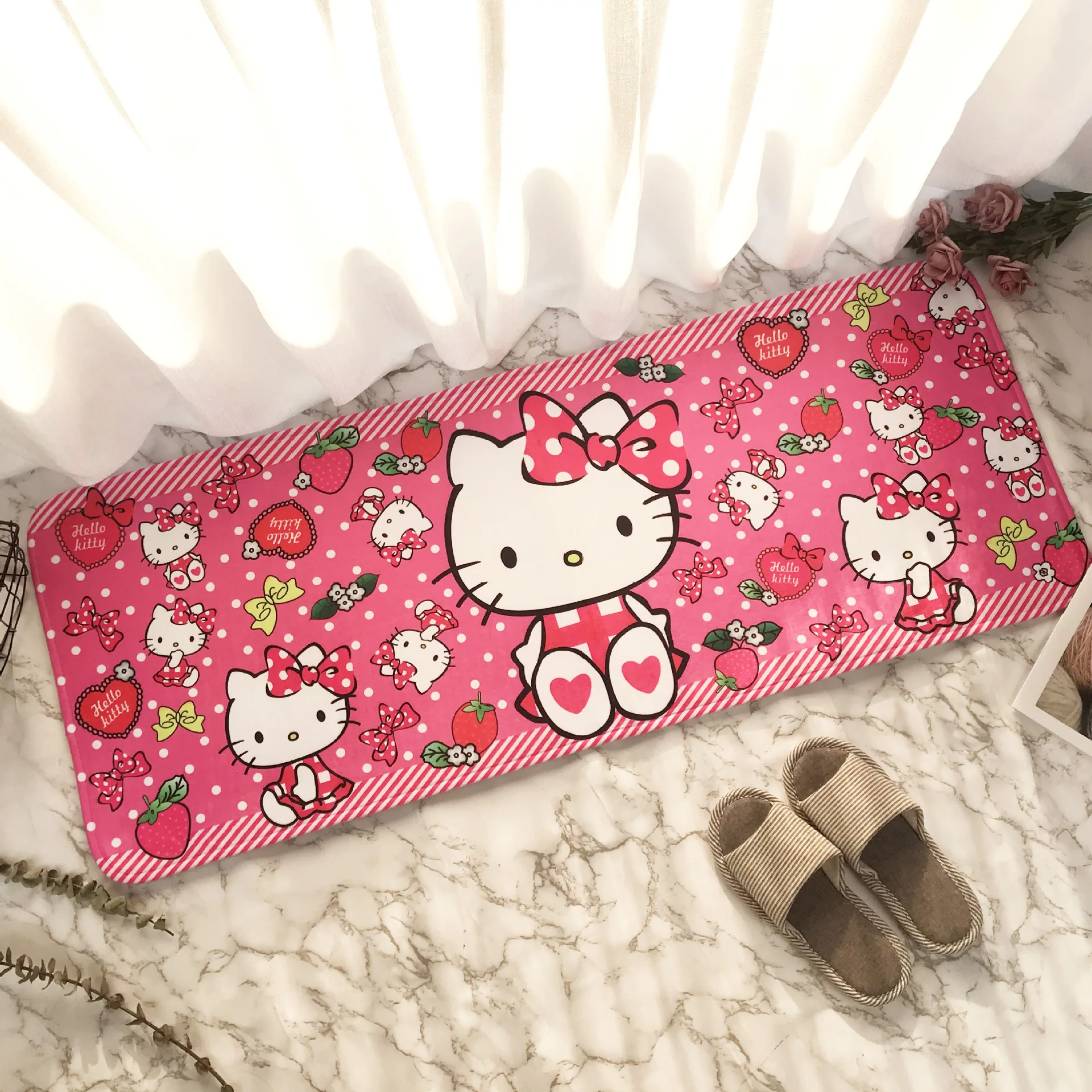 holle kitty floor mat fare velvet memory cotton childrens cartoon carpet absorbent footmat bathroom non slip carpet 45120 1pc free global shipping