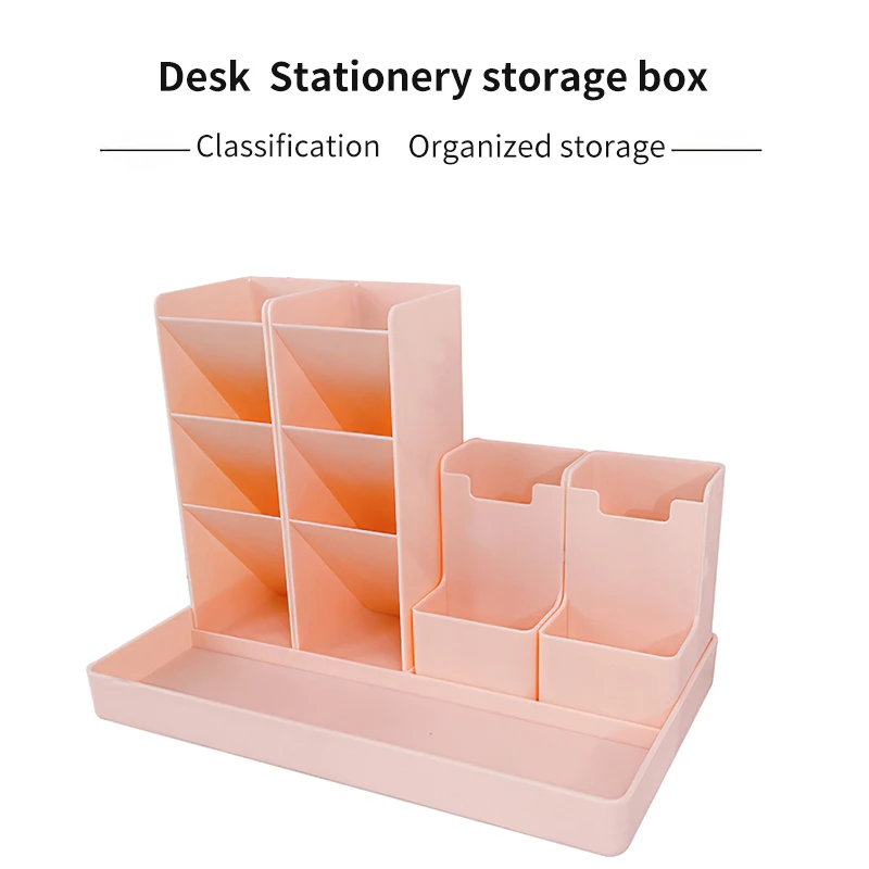 

Stationery Storage Box Pen Holder Pencil Makeup Storage Box Desktop Organizer Stand Case School Office Stationery