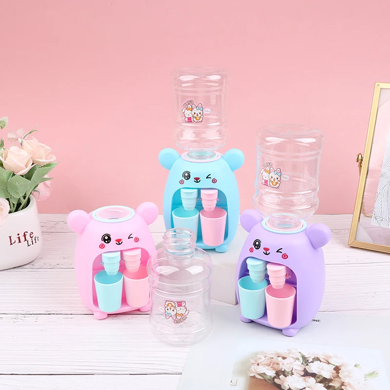 

Mini Water Dispenser For Children Toy Water Juice Drinking Fountain SimulationCartoon Kitchen Toy