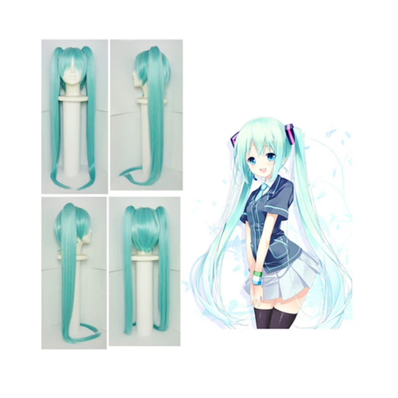 DM COS Высокое качество косплей Vocaloid парик Hatsune костюм Мику играть парики Хэллоуин