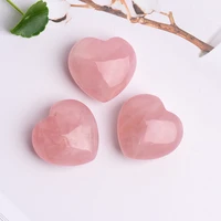 natural rose quartz heart shaped stone mini crystal polished healing decoration aling gems diy couplesgifts souvenir