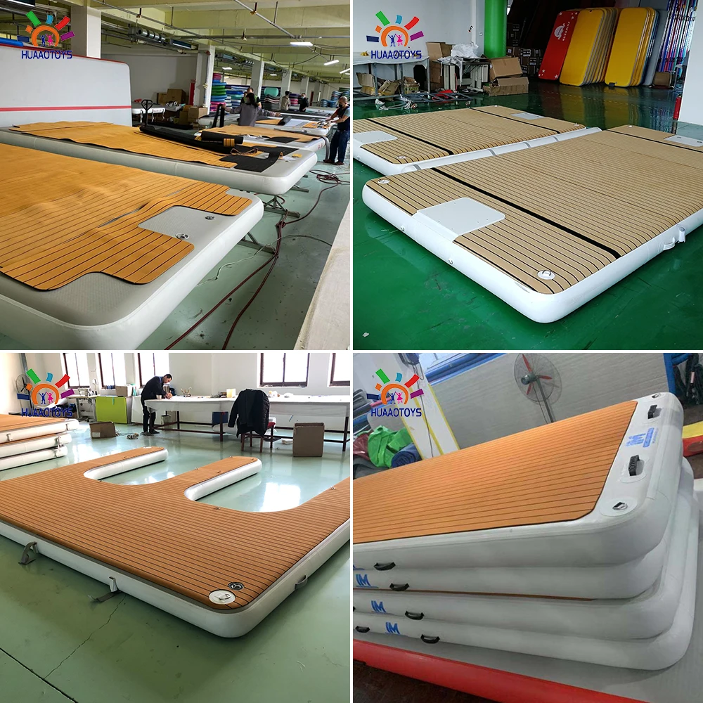 Цена 4x2x0,2 м коврик для воды DWF, для отдыха, надувная палуба, надувная платформа, плавучий Понтонный док для струйного катания на лыжах