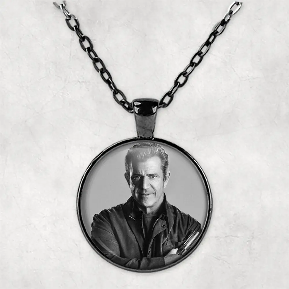 Mel Gibson Personalised Photo Necklace Picture Jewelry necklaces pendants Circle Locket Memorial Gift | Украшения и аксессуары