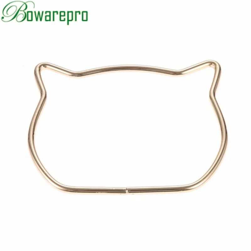 Bowarepro милый кот ухо Металл DIY сумка ручка Замена сумка ручка для дамская сумочка кошелёк с короткой ручкой Наплечные аксессуары для изготовления сумок