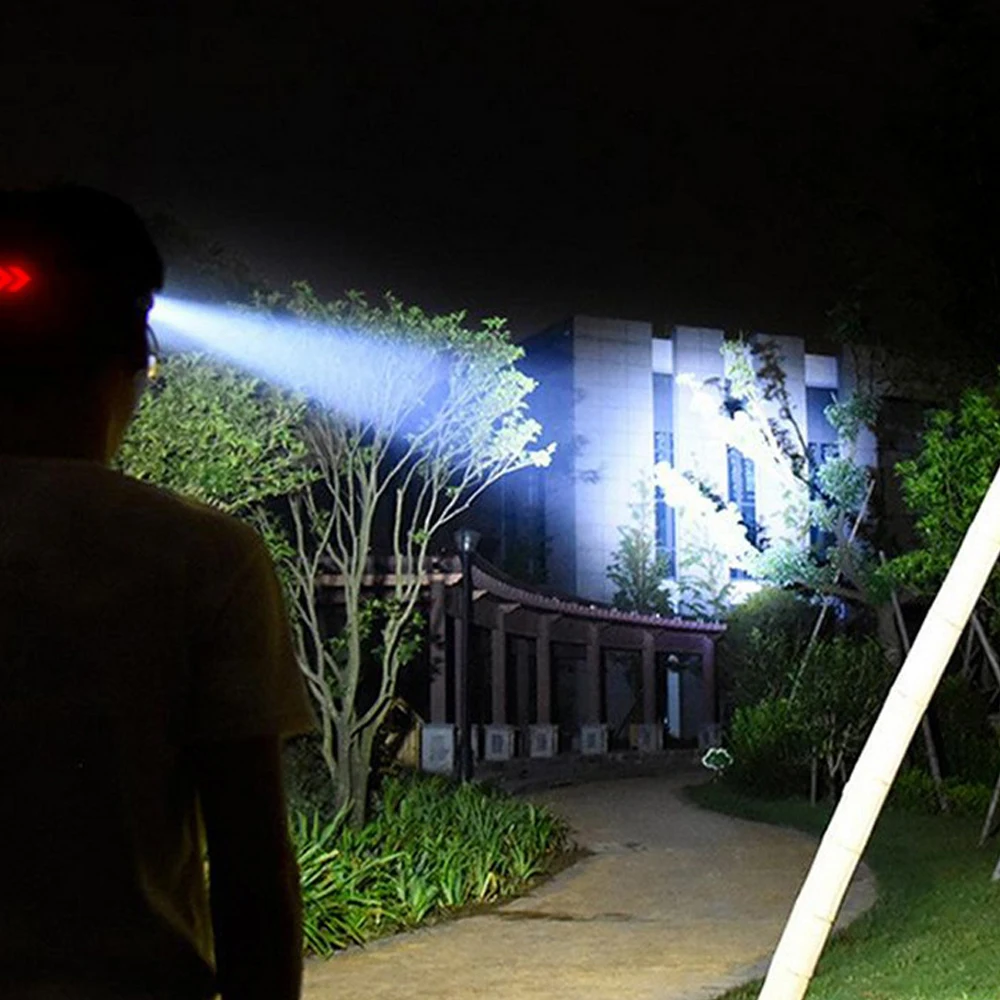 

Super Bright LED Headlamp with 5*LED Bulbs 1600 Lumen Waterproof Outdoor LED Headlight USB Rechargeable L2 T6 Flashlight Torch