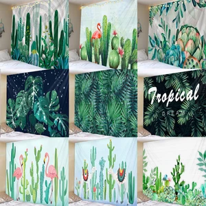 Гобелен с листьями и кактусами, подвесные настенные гобелены, гобелены с мандалой в богемном стиле, ландшафтные обои, настенное искусство, шаль