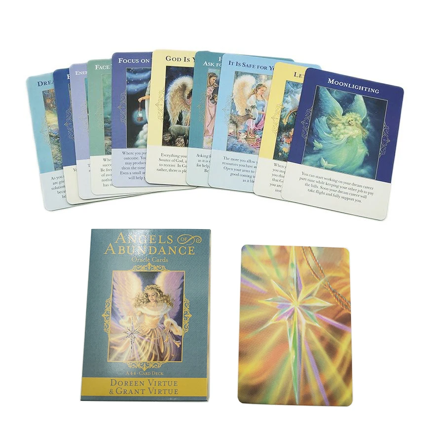 

Angels of Abundance Oracle Cards English Version Tarot Card Deck Fate Divination Gameplay Family Party Board Game