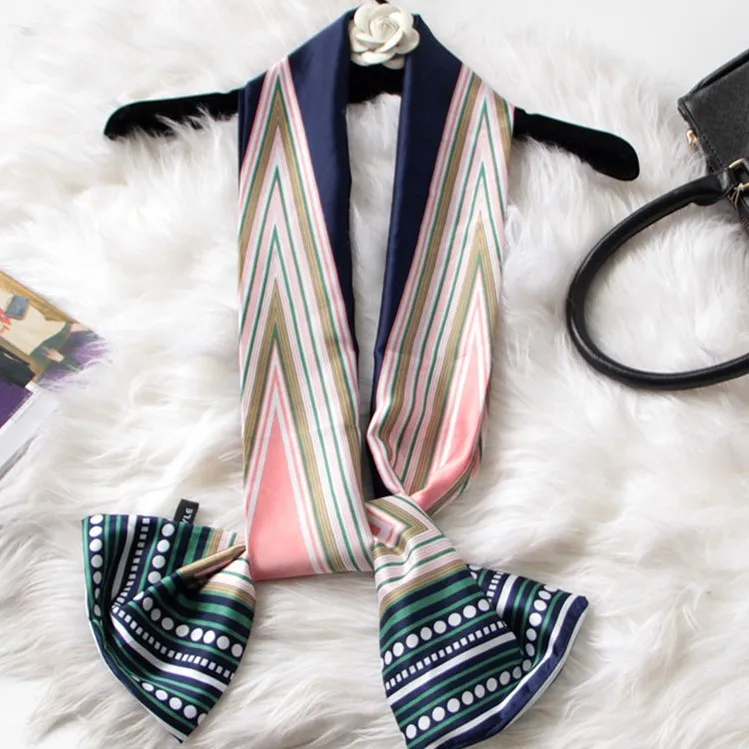 Весенне осенний шелковый шарф качественный шифоновый Длинная накидка глушитель