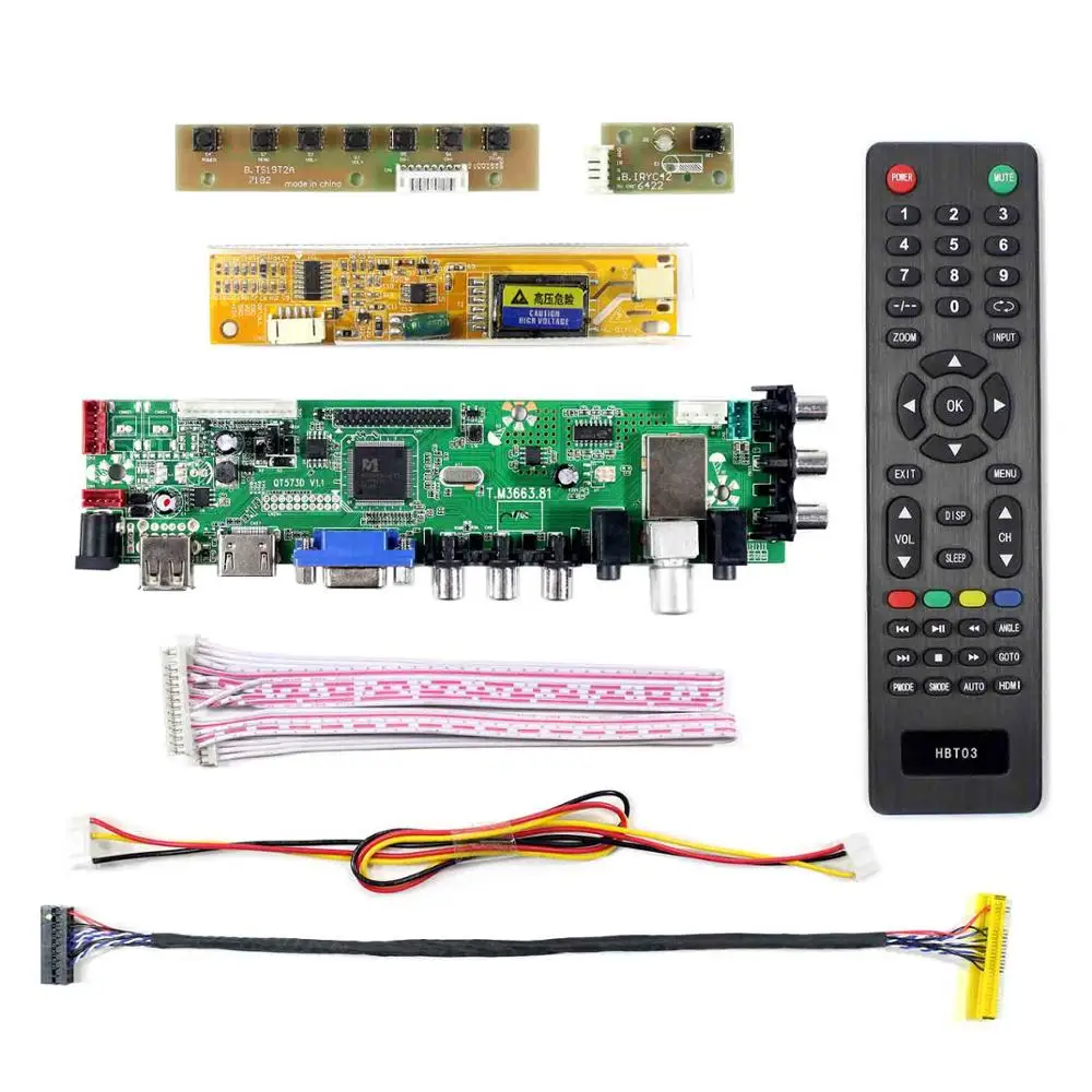 

New TV56 Kit for N156B6 N156B6-L03/L04/L05/L06/L07/L08/L10/L0A/L0B/L0D TV+HDMI+VGA+AV+USB LCD LED screen Controller Board Driver
