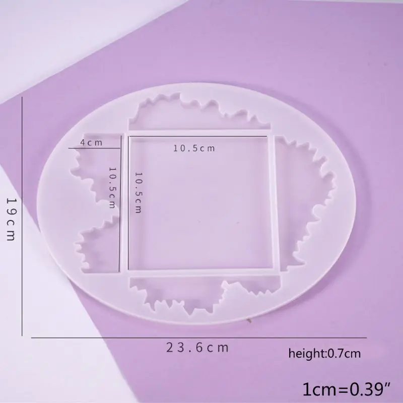 

Handmade Crystal Epoxy Resin Mold Irregular Coaster Casting Silicone Mould DIY Crafts Desktop Ornament Making Tools