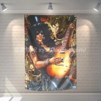 slash large music festival party background decoration poster banner hanging painting cloth art 56x36 inches