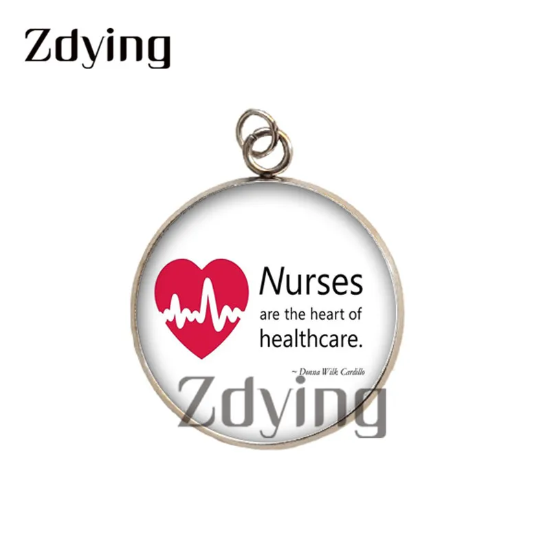 2 шт./лот подвески из нержавеющей стали с кабошоном для медсестер|Ожерелья