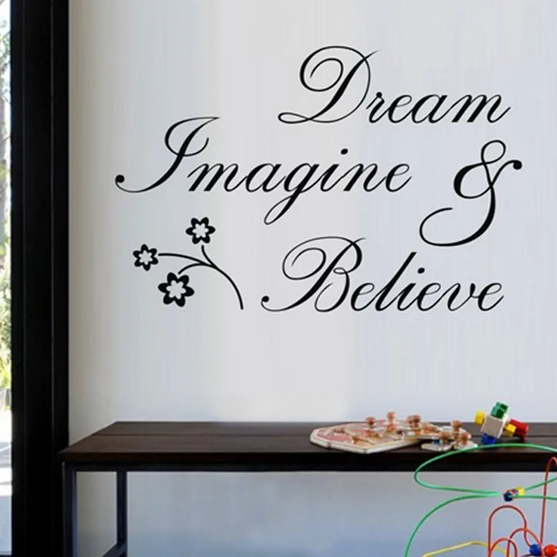 Вдохновляющие украшения для дома на английском языке 3d ПВХ водонепроницаемые