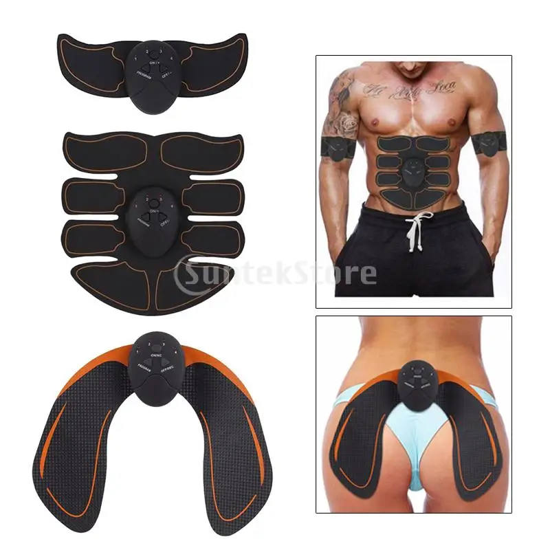 EMS Muscle Stimulator Abdominal ABS Fitness Butt Lifting Hip Trainer Buttock Toner Trainer Body Slimming Massager Unisex