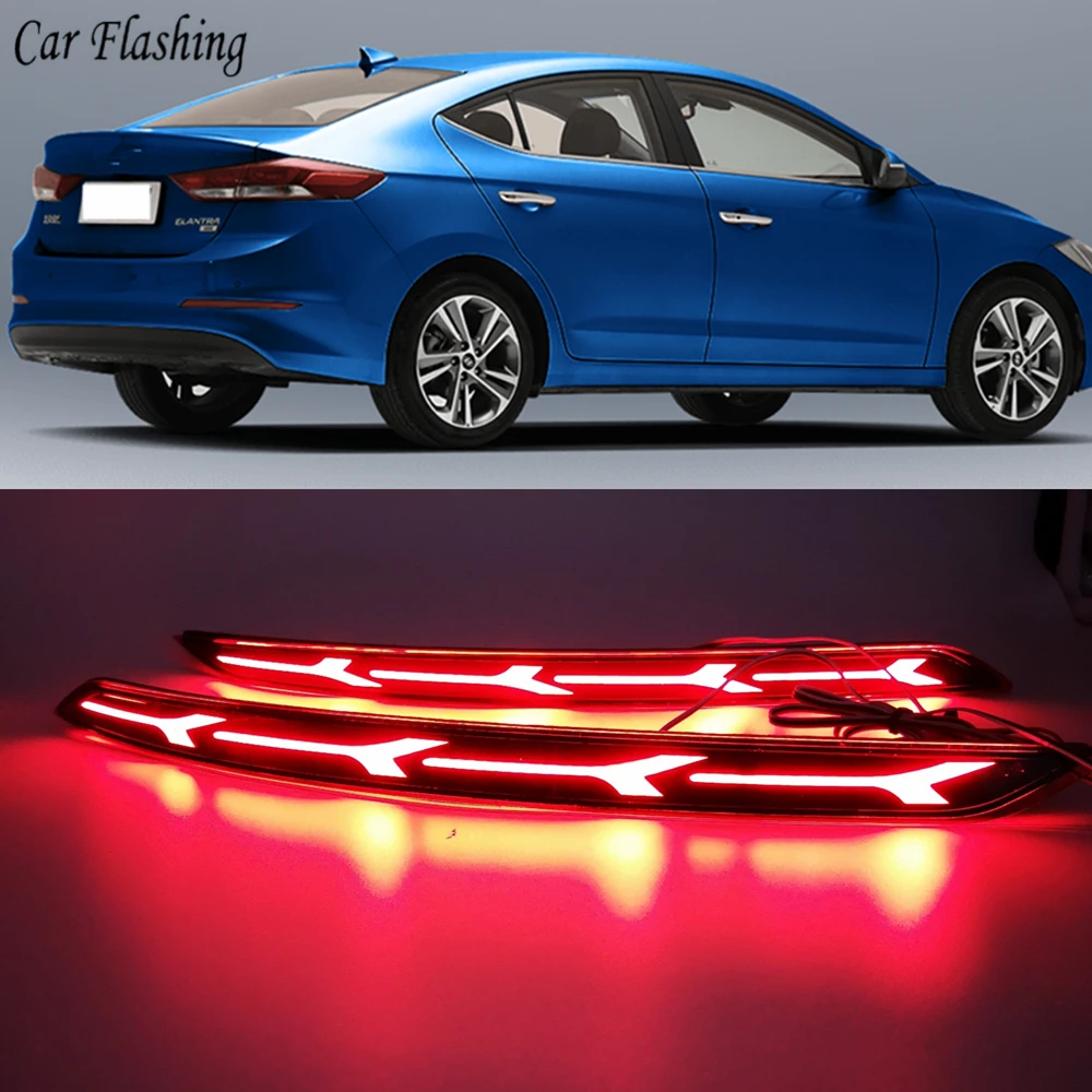 Автомобильный Светодиодный отражатель светильник для Hyundai Elantra 2016 2017 2018 2019 Задний