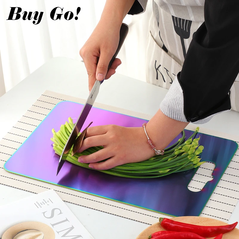 Прочная разделочная доска из нержавеющей стали нескользящая кухонная