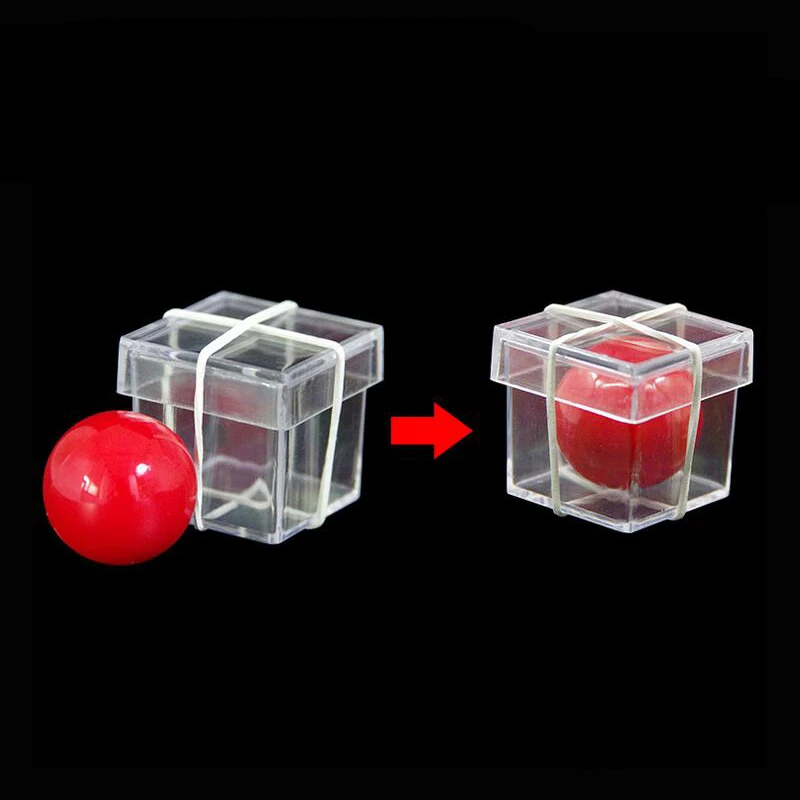 

little Ball Penetrate Crystal Box magic tricks illusion props trucos de magia toy wholesale E3091