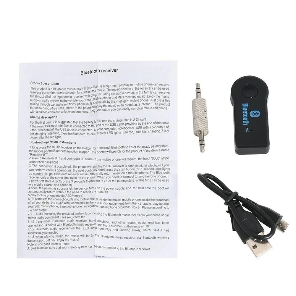 Bluetooth приемник 3,5 мм Беспроводной автомобильный Bluetooth адаптер aux автомобильный Bluetooth аудио приемник конвертер