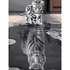 5D алмазная живопись тигр кот полная круглая вышивка искусственная вышивка Стразы ручная хобби Настенная Наклейка