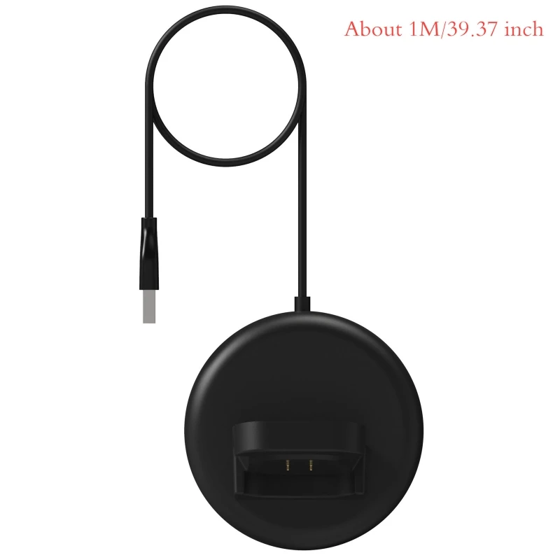 

1m Charger Adapter Portable Replacement USB Charging Cable Clip Cord Charging Dock For Fitbit- Versa3/Sense Smart Watch