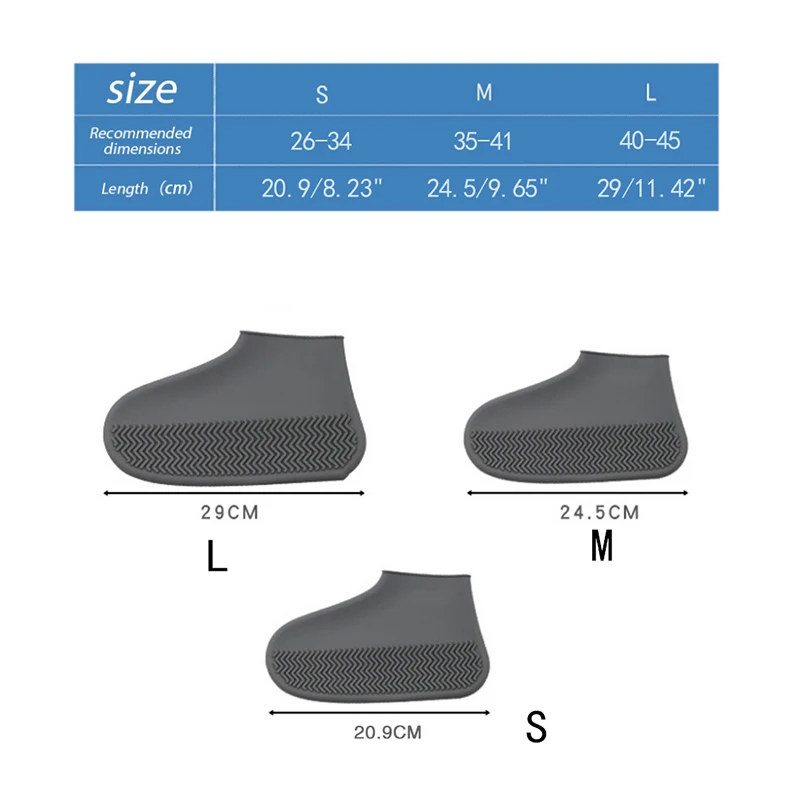 Многоразовые водонепроницаемые резиновые чехлы для обуви 1 пара эластичные