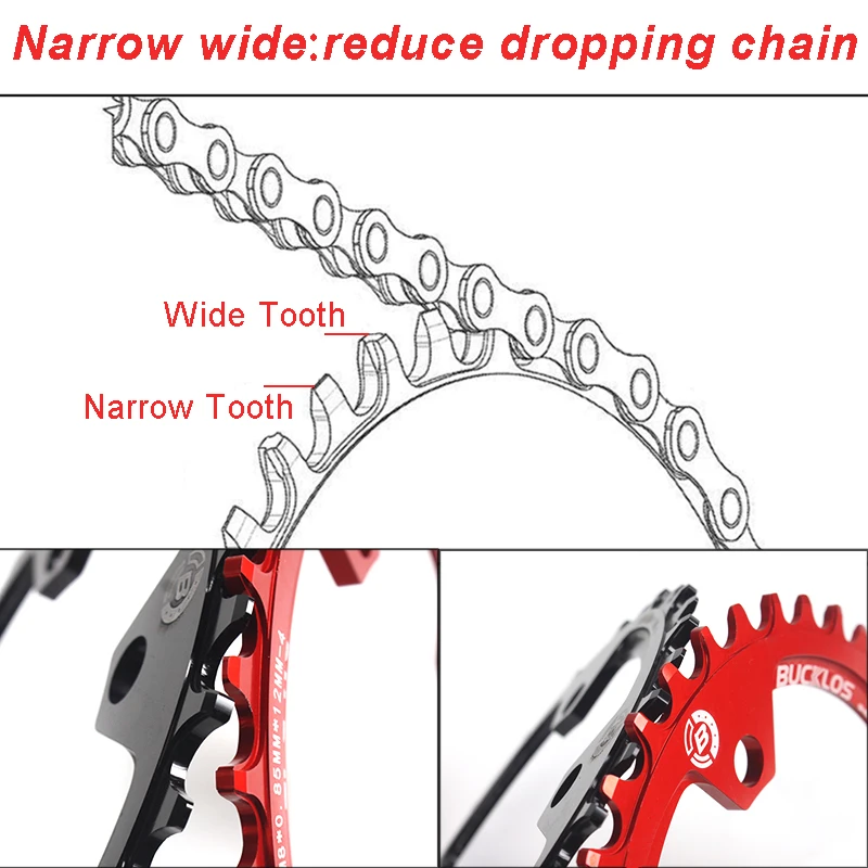 Звездочка BUCKLOS 96BCD 32T 34T 36T 38T MTB для M782/M622/M672/Φ/M523/M3000 велосипедные детали Shimano - купить