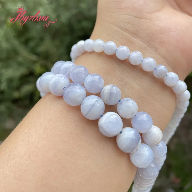 Круглые Бусины Из Натурального халцедона и агата 6/8/10 мм 15 дюймов|natural stone|loose beadsbeads