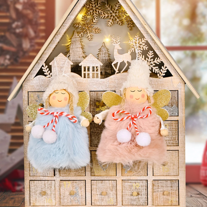 

Zerolife Christmas Angel Plush Doll Pendant Christmas Tree Ornament Christmas Decoration for Home Xmas Gifts Noel Navidad 2021