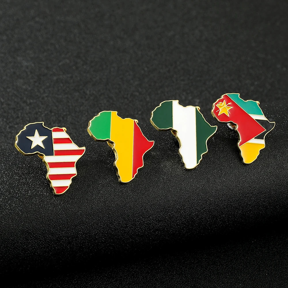 Брошь на лацкан с изображением карты Африки | Украшения и аксессуары