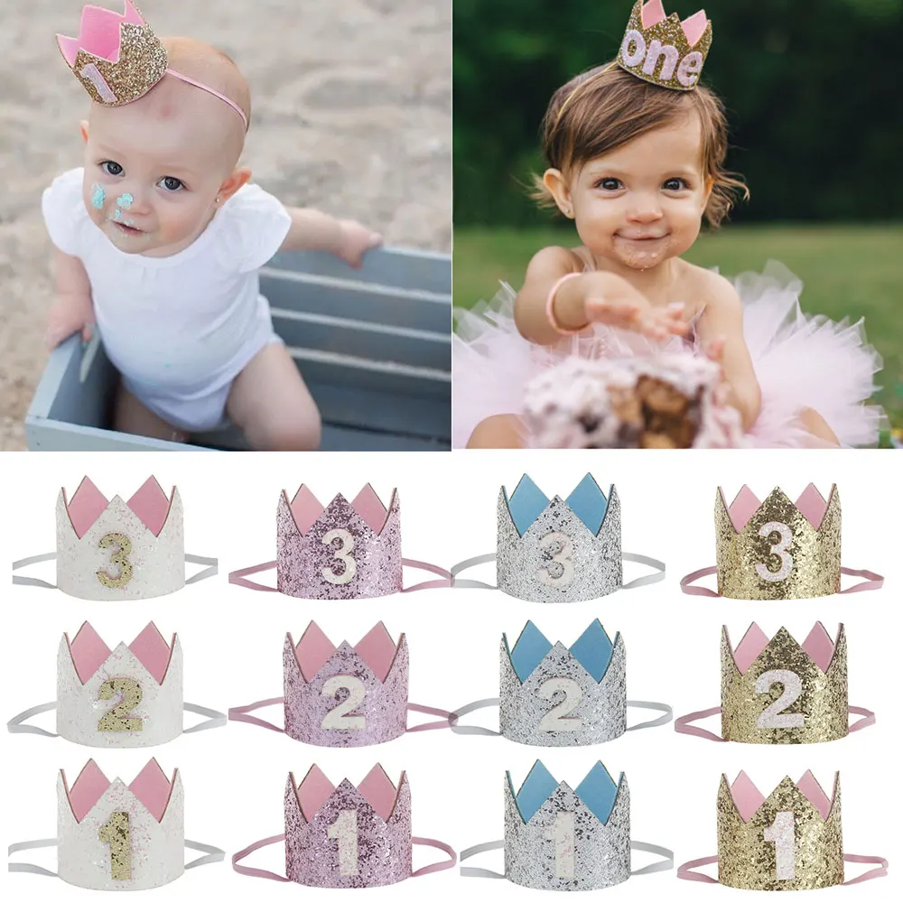 Ободок для волос на день рождения корона малышей модный аксессуар из