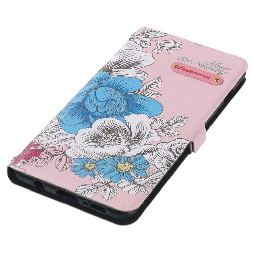 Модный кожаный флип чехол с рельефным цветочным принтом для samsung Galaxy S10 S8 S9 Plus S10e