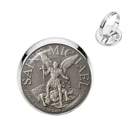 st michael rings fashion protect me saint shield protection justice adjustable rings talisman christian holy gifts for friends