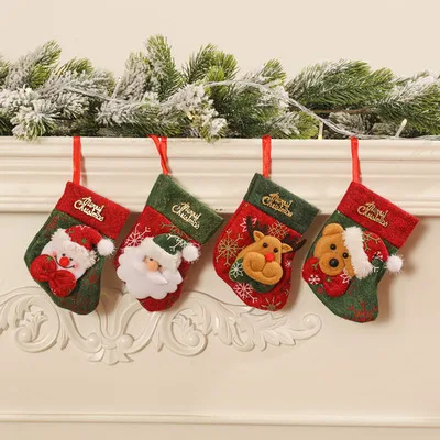 

Hot New Products 9cm*4cm Christmas Knife and Fork Set Gift Bag Tabletop Tableware Set Children's Gloves Holiday PartyDecorations