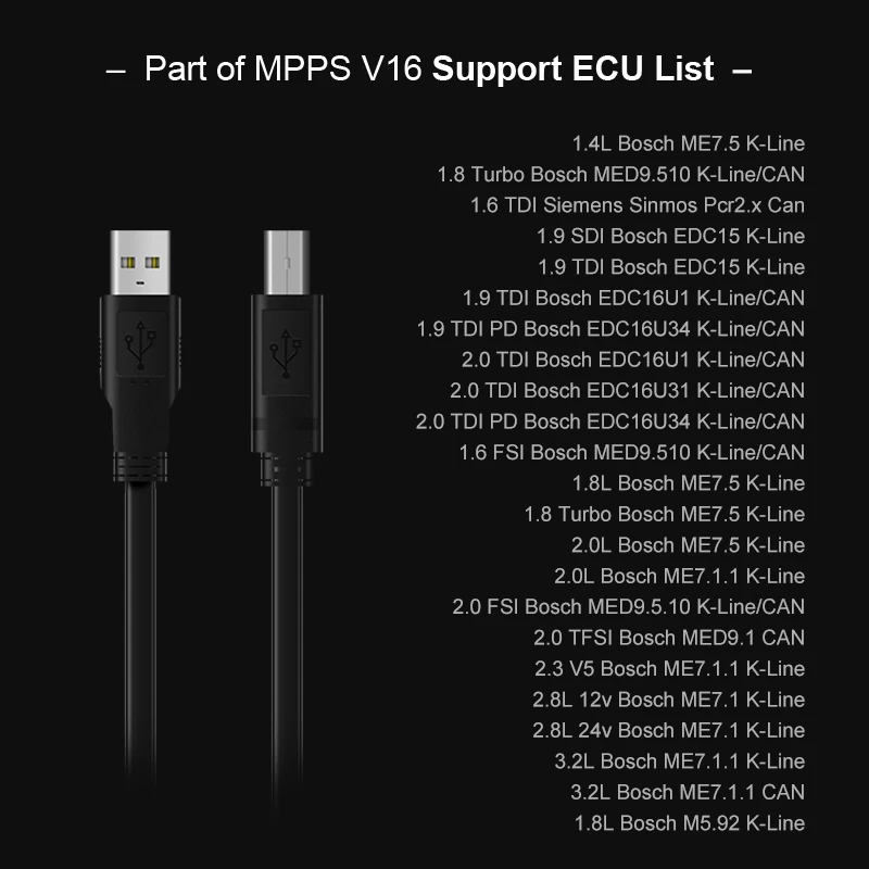 MPPS V16 ECU Chip Tuning for EDC15 EDC16 EDC17 Inkl CHECKSUM Read And Write Memory Auto detect and processor type | Автомобили и