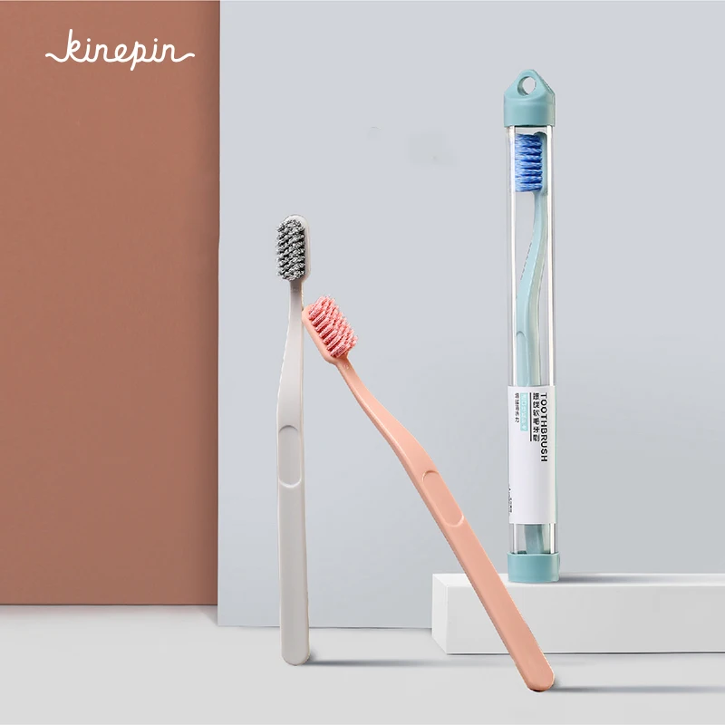 

KINEPIN 1PCS Non Toxic Comfortable Oral Care Adult Toothbrush Spiral Soft Tapered Bristle Tooth Brush Travel Portable Toothbrush