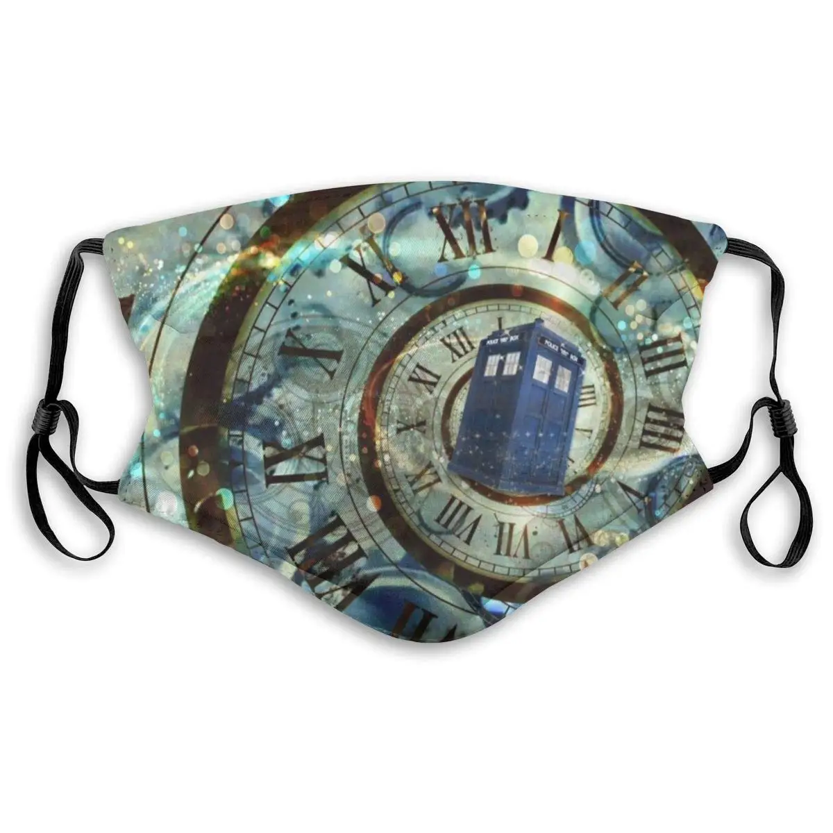

Пылезащитная маска для рта Tardis, Многоразовые Дышащие пылезащитные маски для рта со сменным фильтром (одна маска + 2