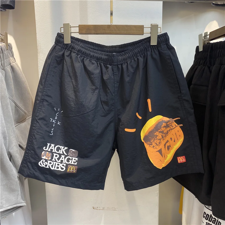 

Black Travis Scott Cactus Trails Mesh Shorts Men Women 1:1 Best Quality Waterproof Breathable Drawstring shorts for men