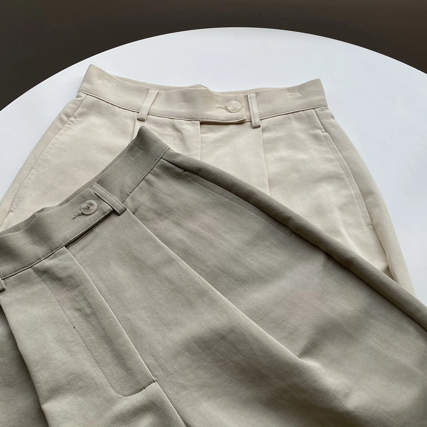 

2021 Women High Waist Summer Shorts Wide Leg Women Casual Midi Length Shorts Cotton Material Women Shorts Pantalones Feminino