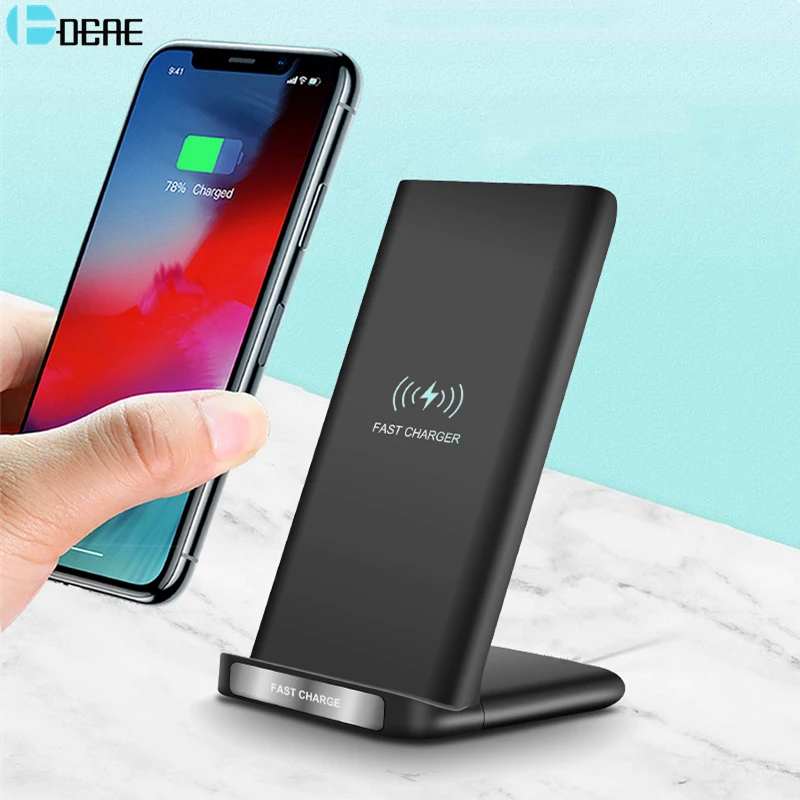 

DCAE 15W Quick Qi Wireless Charger Type C for iPhone 11 Pro XS XR X 8 Fast Charging Dock Stand For Samsung S20 S10 S9 Note 9 10
